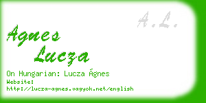 agnes lucza business card